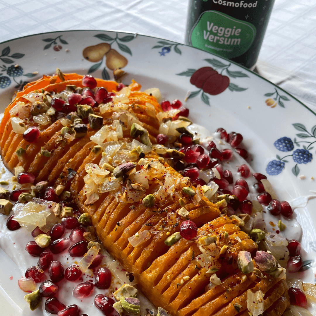 Sült vajtök joghurtos tahini szósszal