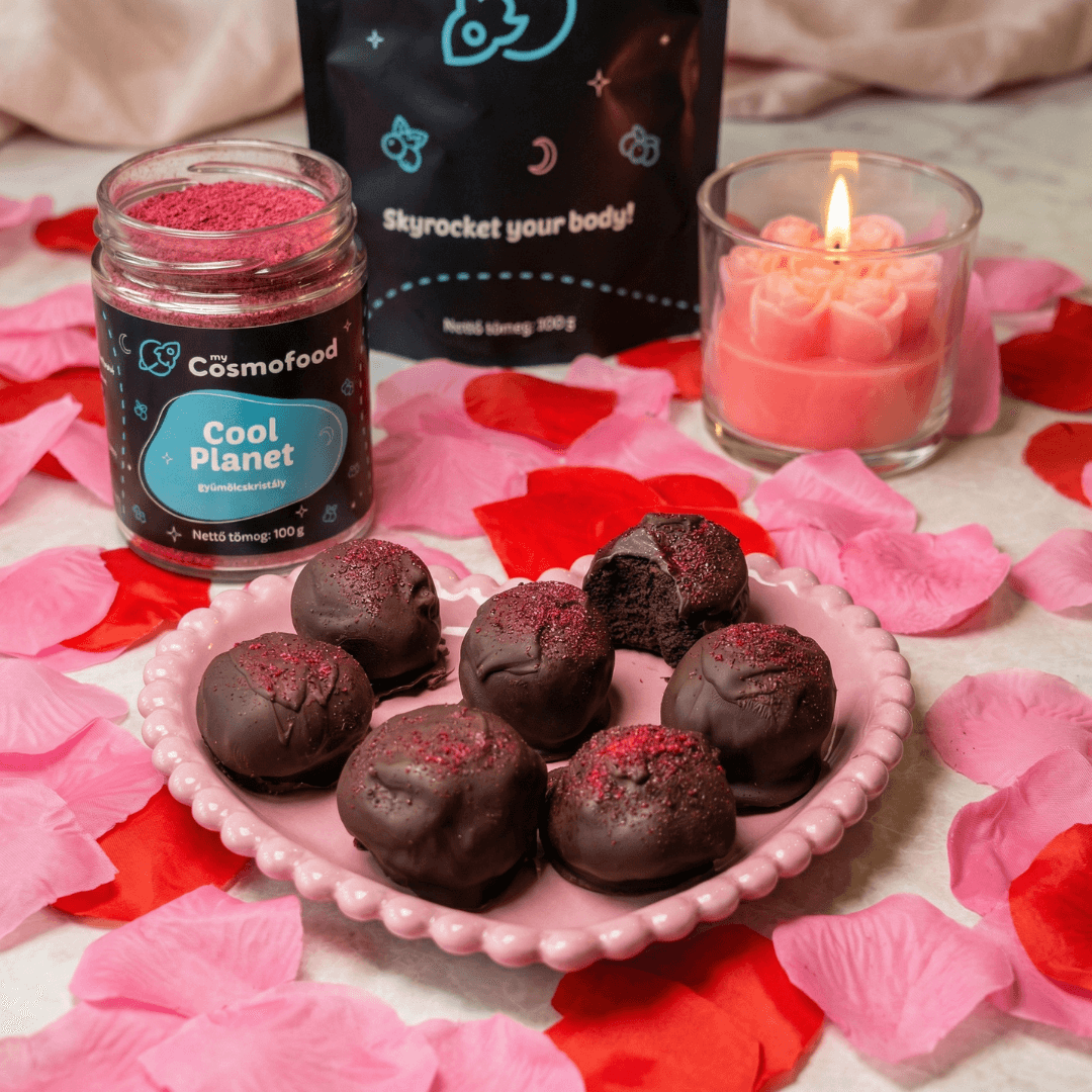 Egészséges áfonyás-csokis trüffel